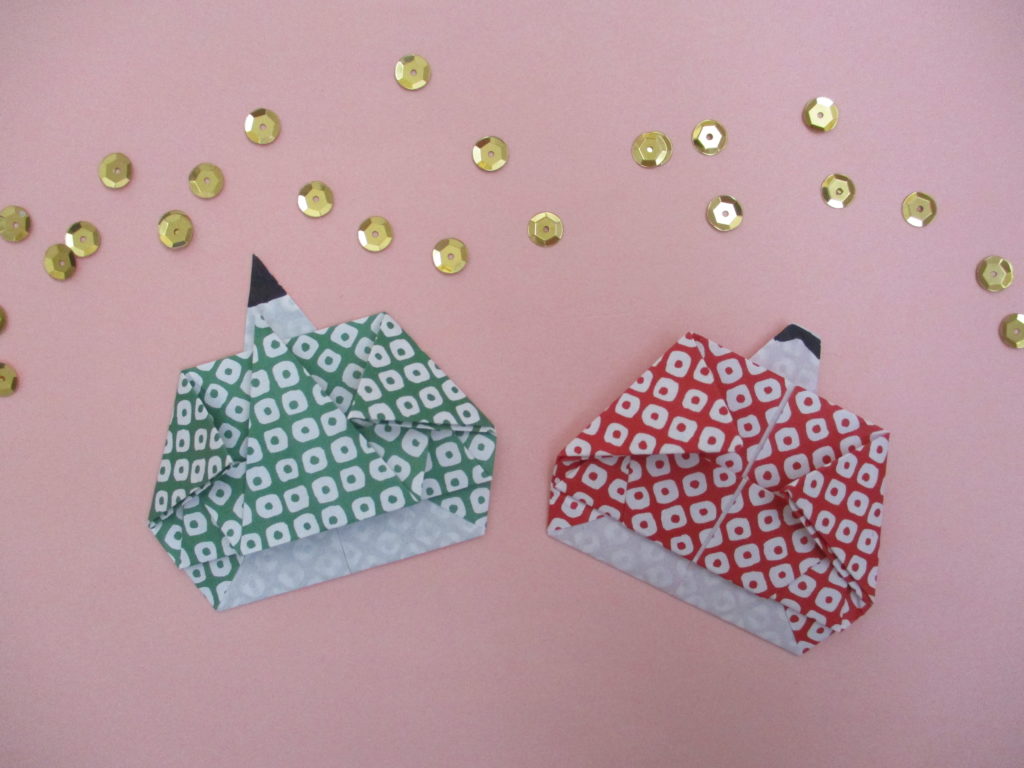 折り紙でお雛様の折り方 簡単に平面の雛人形2種類が完成