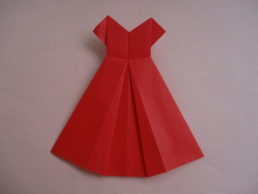 折り紙でドレスの折り方 簡単かわいく折ってプレゼントにも